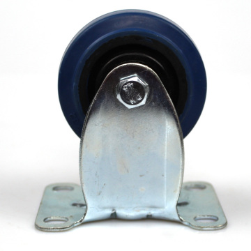 3 inches medium duty  plate rigid elastic casters